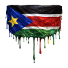 South Sudan Flag Drop Art