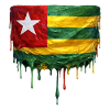 Togo Flag Drop Art