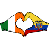 Ireland Ecuador Flag Heart