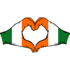 Ireland Côte d'Ivoire Flag Heart