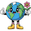 Smiling Planet Earth T-shirt Gifts