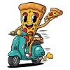 Pizza Delivery T-shirt - Pizza Slice Design