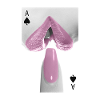 Minimalistisk læber og negle design pink