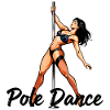 Pole Dance Silhouette – Elegant Pin-Up Art