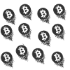 Bitcoin Brush Pattern Series