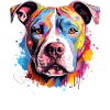 Bunte Hunde-Spritzkunst-Pitbull