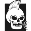 Punk Rock Skull With Mohawk
