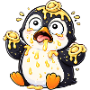 Cute Penguin with Tortellini Clumsy