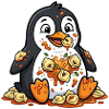 Pingouin mignon avec Tortellini Chaos