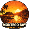 Montego Bay Jamaica Sunset Motif