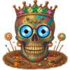 Candy skull t-shirt design.