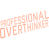 Professional Overthinker Funny Brooding Anxiety Logo