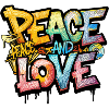 Graffiti paix et amour