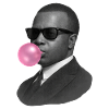Scott Joplin with sunglasses and bubblegum