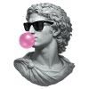 Alexander the Great with chewing gum and sunglasses