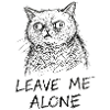 Cat Sketch Leave Me Alone