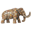 Mammoth Mosaic - Rustic Prehistoric Gift
