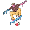 Skaten Eiscreme Skateboarder Skater Skateboard