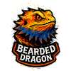 Pogona Bartdrachenkopf-Grafikstil