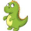 Cheerful Green Dino