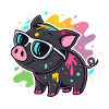 Cochon Art Spray et Lunettes