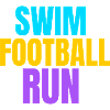 Funny funny Swim football run Text