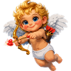 Cupid with Bow Love Flame