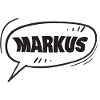 Markus speech bubble cartoon name