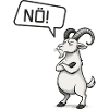 NÖ! Steinbock Nein-Sager Motiv
