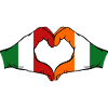 Italy Côte d'Ivoire Flag Hands