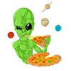 Alien Pizza Space Shirt