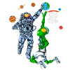 Astronaut Alien Basketball Shirt