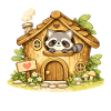 Cuddly Waldhaus Raccoon