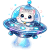 Kawaii Cats UFO Space Friend