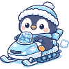 Penguin Snow Sled Magic