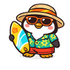 Hawaiianischer Pinguin Surf