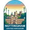 Nottingham Skyline UK Travel Art Illustration