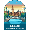 Leeds Skyline UK Yorkshire Reiseillustration