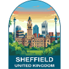 Sheffield Skyline UK Steel City Illustration