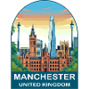 Manchester Skyline UK Reiseplakat-Kunst