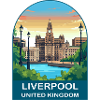 Liverpool Skyline UK Waterfront Illustration