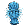 Blaues Ninja Handtuch