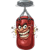 Lachender Boxsack Cartoon