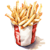 French Fries Art Illustration