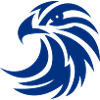 Blue Phoenix Circle Design