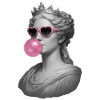 Hera mit Kaugummi und Sonnenbrille