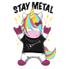 Stay Metal Unicorn Rock