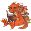 Cute Reading Dragon Fantasy Gift Idea