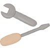 Tool duo: wrench & screwdriver