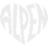 Alpen Herzdesign - Designfarbe variabel